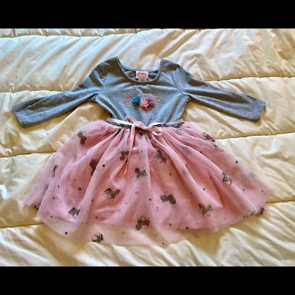 Pinky Los Angeles Unicorn Pink TuTu Dress Sz 4